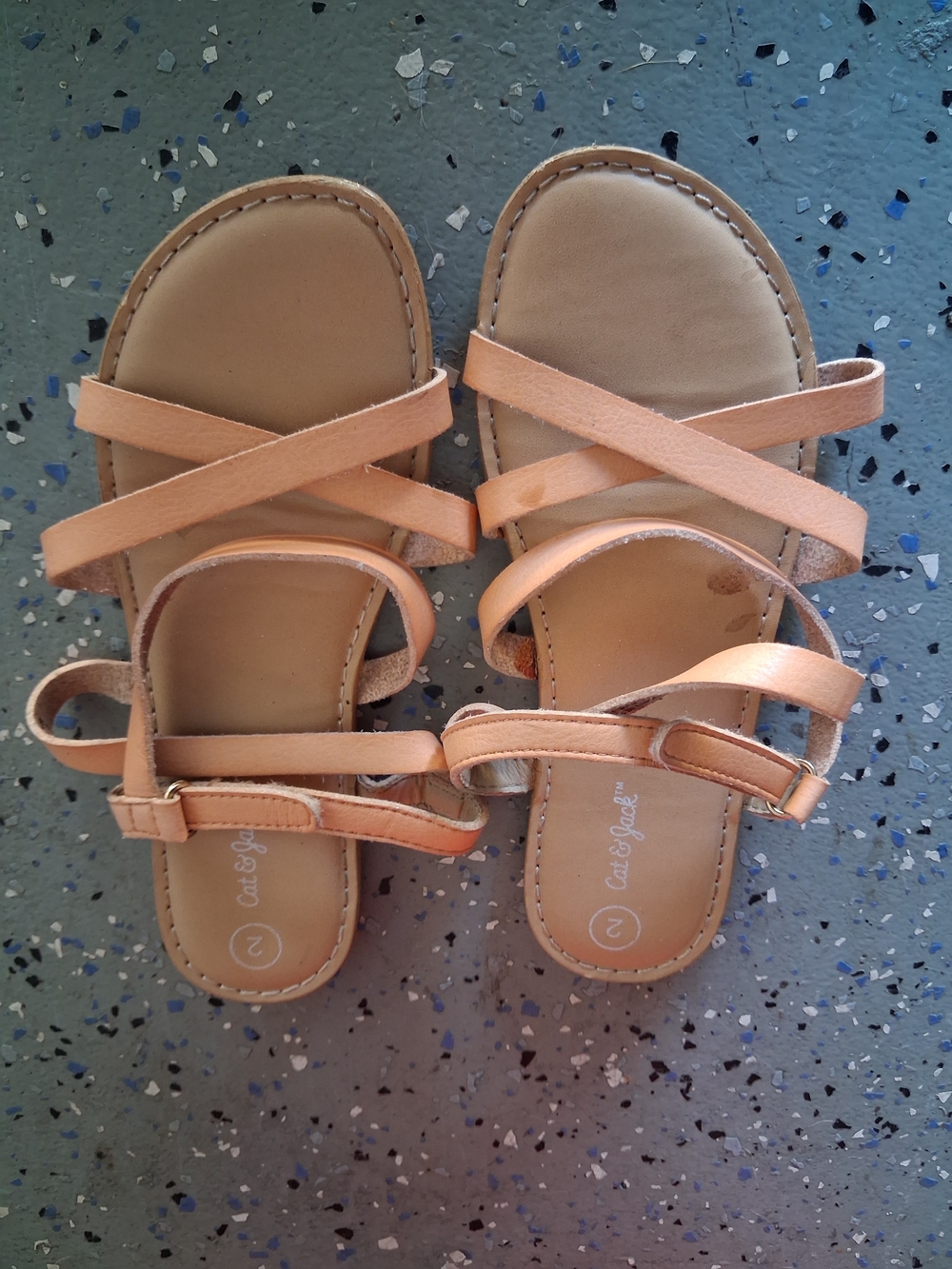 Cat & Jack Peach Cross-Strap Sandals